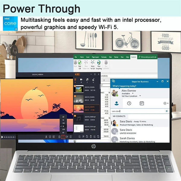 Sleek Silver Touch Laptop