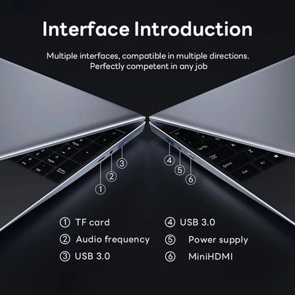 2025 15.6" Windows 11 Pro Laptop Computer  Core I7 8500Y 16GB 1TB Laptops Office Computer Fingerprint Unlock Notebook PC