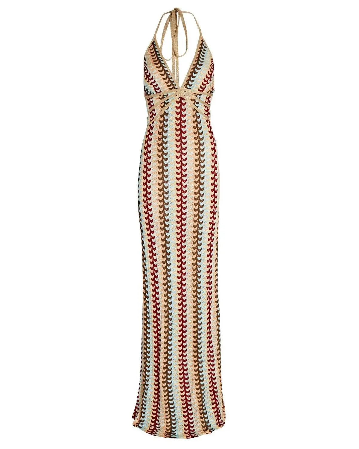 Elegant V Neck Maxi Dress