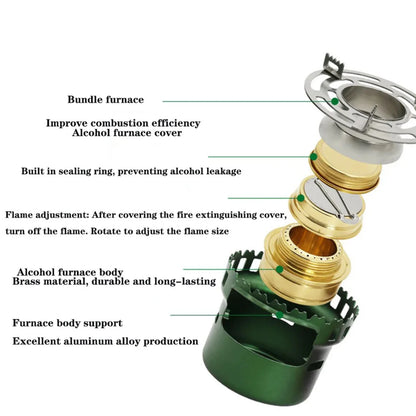 Portable Camping Cooking Stove - Outdoor Furnace for Hiking and Camping
