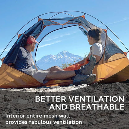 Lightweight Backpacking Tent,2 Person Ultralight Waterproof Camping Tent,3 Season Large Size Easy Setup Tent for Family,Outdoor
