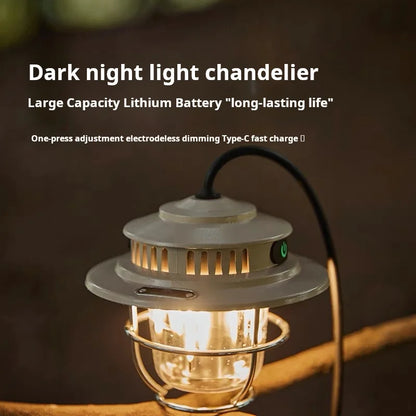 LED Camping Lamp - Portable, Waterproof, and Rechargeable